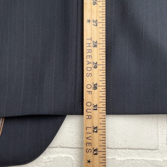 Caravelli Suit Mens 42R 33W 28L Blue Pinstripe Superior 150s Hightech Classic - Picture 14 of 16